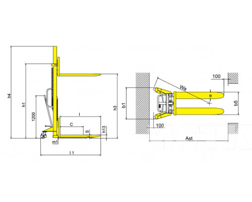 Ручной штабелер Xilin SDJ500 / SDJ1000 / SDJ1500