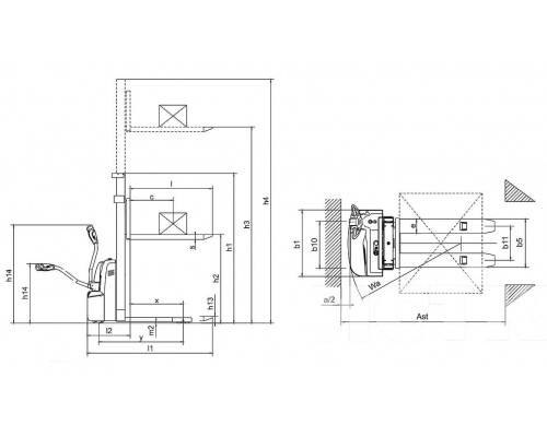 Электроштабелер Xilin CDD10R-E / CDD12R-E / CDD15R-E